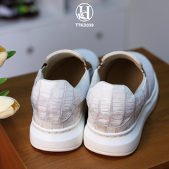 GIÀY THỂ THAO TTPM118 DA BỤNG CÁ SẤU HIMALAYA PHỐI NÂU ĐẤT LUXURY