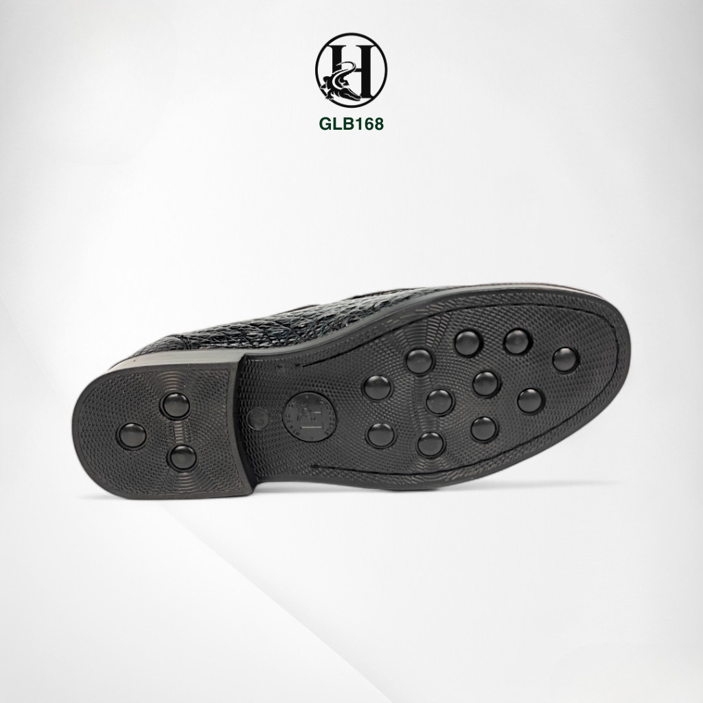 GIÀY LƯỜI LOAFER GLB168 DA BỤNG CÁ SẤU HẠNG A CAO CẤP