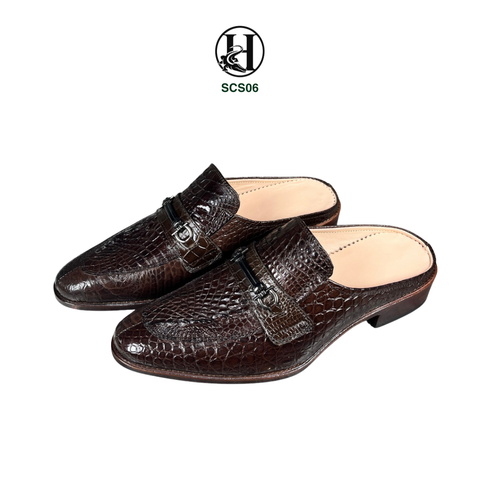SCS06 – GIÀY SỤC DA BỤNG CÁ SẤU THẬT LUXURY