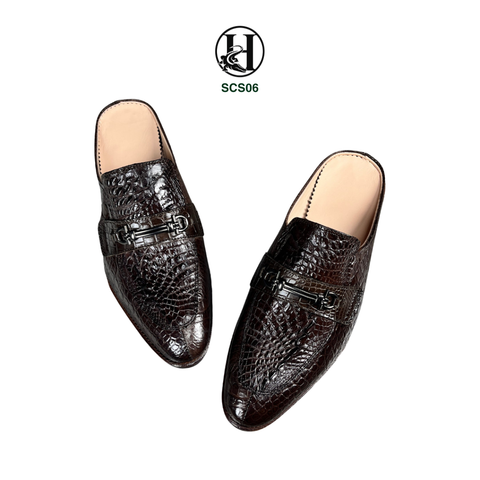 SCS06 – GIÀY SỤC DA BỤNG CÁ SẤU THẬT LUXURY