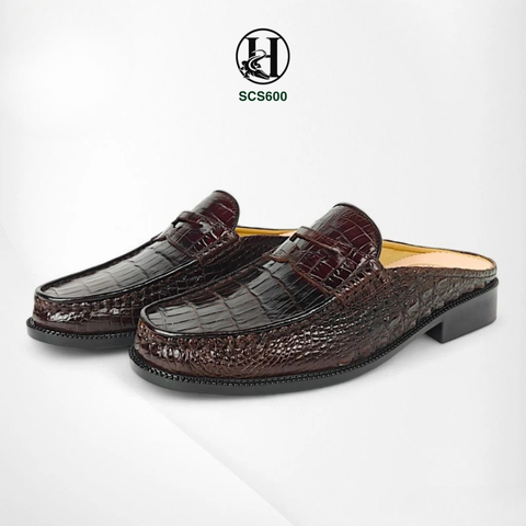 SCS600 – GIÀY SỤC DA BỤNG CÁ SẤU THẬT LUXURY