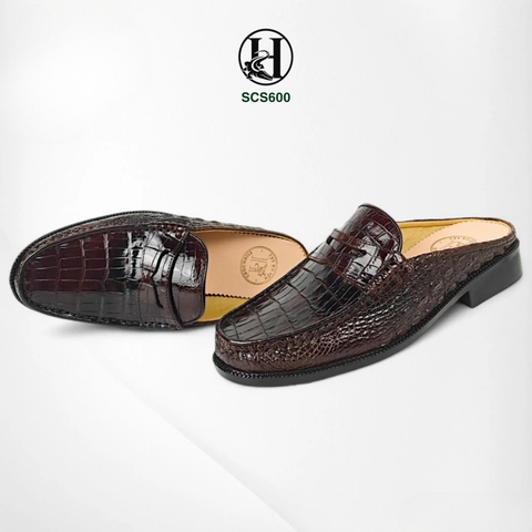 SCS600 – GIÀY SỤC DA BỤNG CÁ SẤU THẬT LUXURY