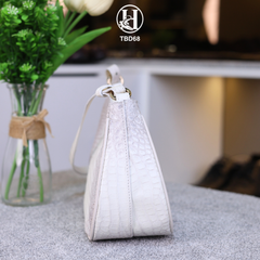TÚI XÁCH TBD68 ĐEO VAI DA CÁ SẤU THẬT TRẮNG BẠCH TẠNG LUXURY