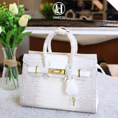 TÚI XÁCH DA CÁ SẤU HMBT79 BẠCH TẠNG HIMALAYA – KHÍ CHẤT LUXURY ĐỘC BẢN