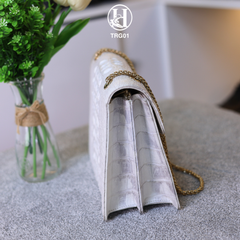 TÚI XÁCH TRG01 DA GÙ CÁ SẤU THẬT BẠCH TẠNG LUXURY
