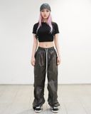  GUCOON® METALIC PARACHUTE PANTS 
