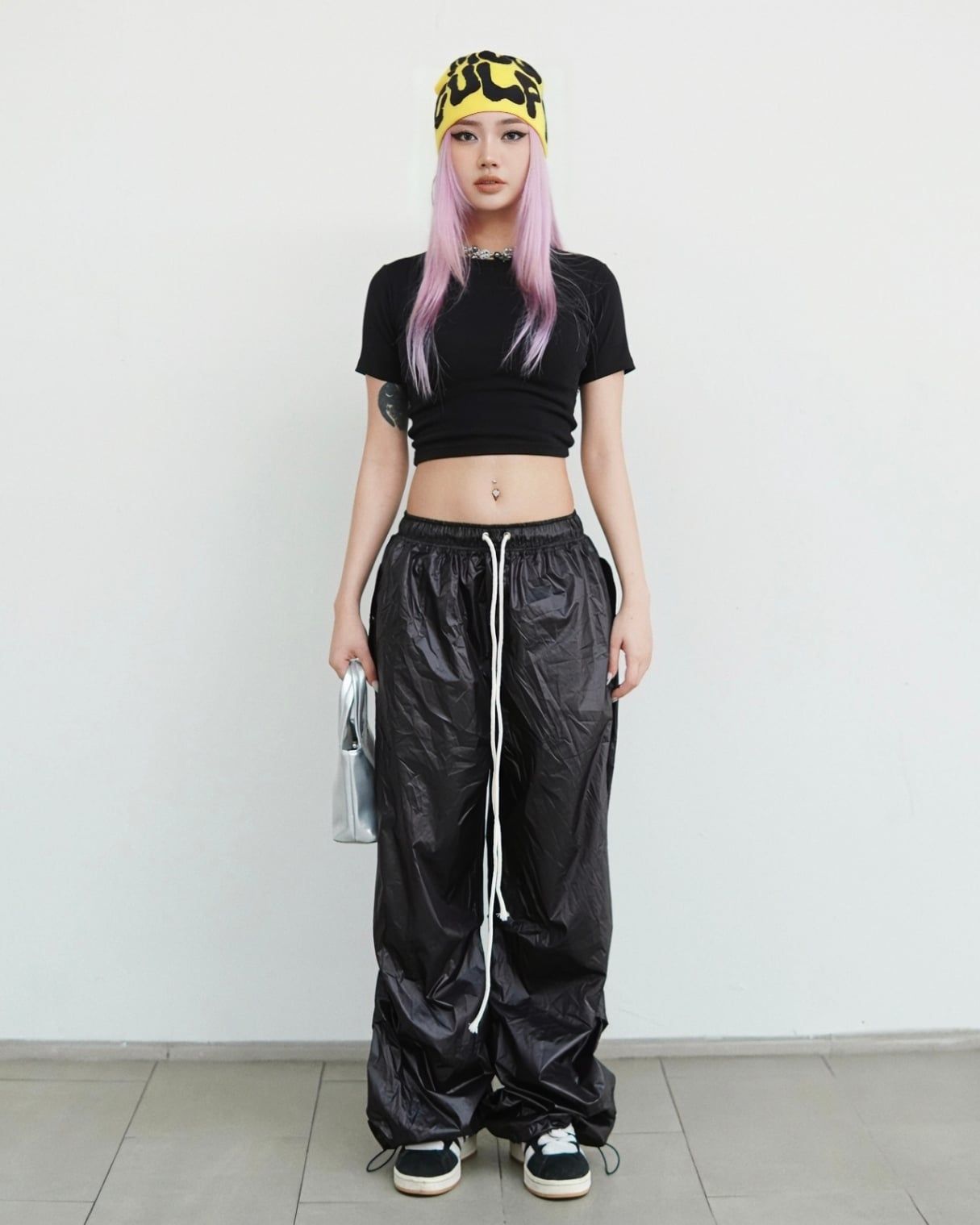  GUCOON® METALIC PARACHUTE PANTS 