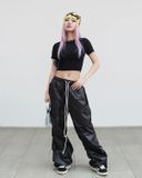  GUCOON® METALIC PARACHUTE PANTS 