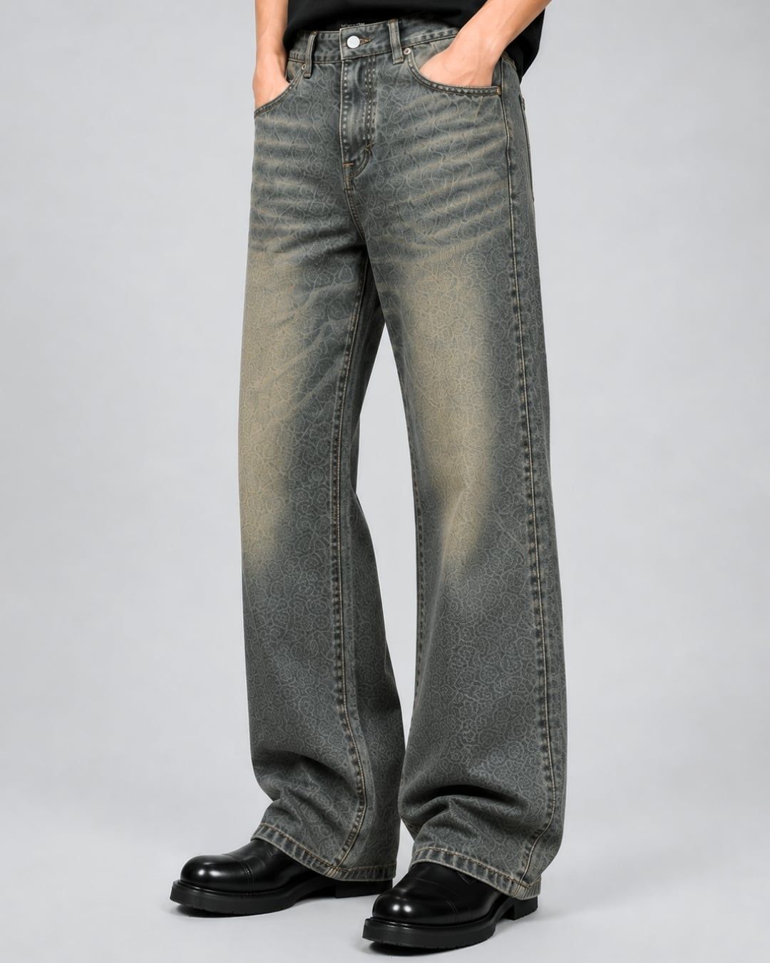  GUCOON® VINTAGE STRAIGHT WASH JEANS 