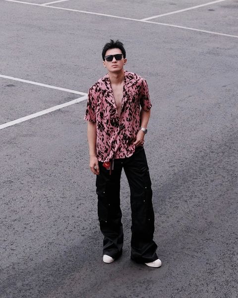  GUCOON® CUBAN SHIRT - PINK LEO 