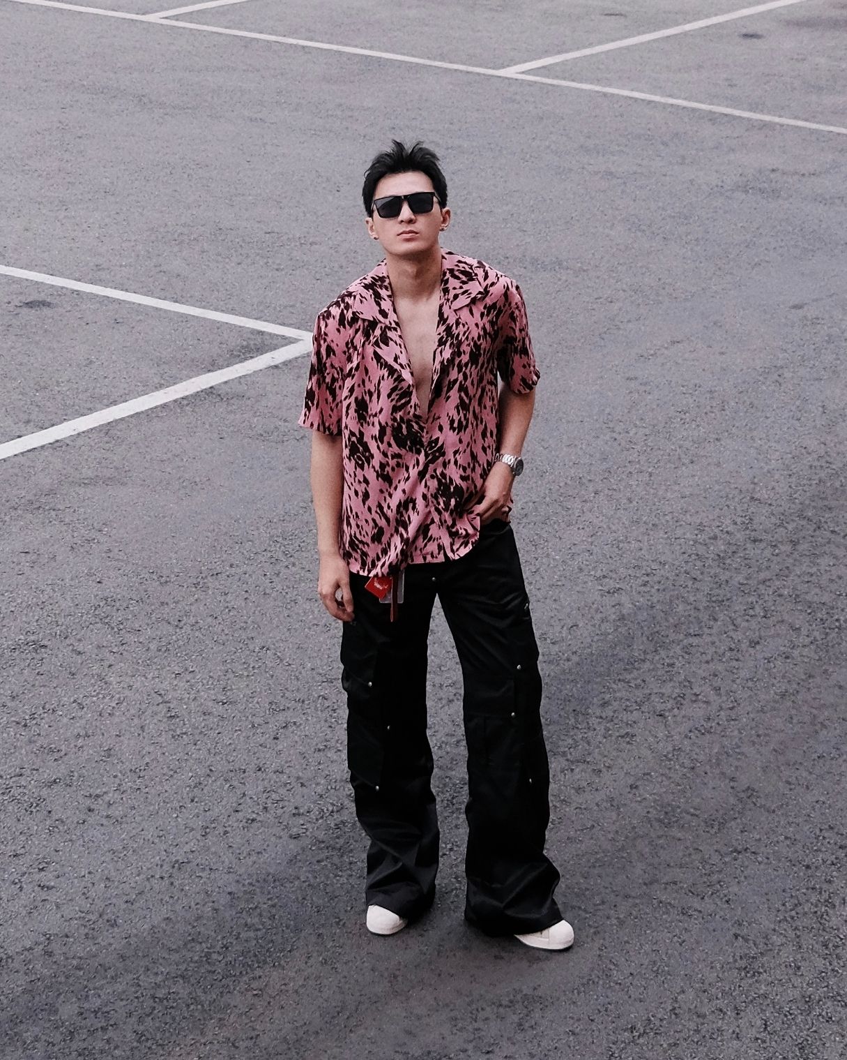  GUCOON® CUBAN SHIRT - PINK LEO 