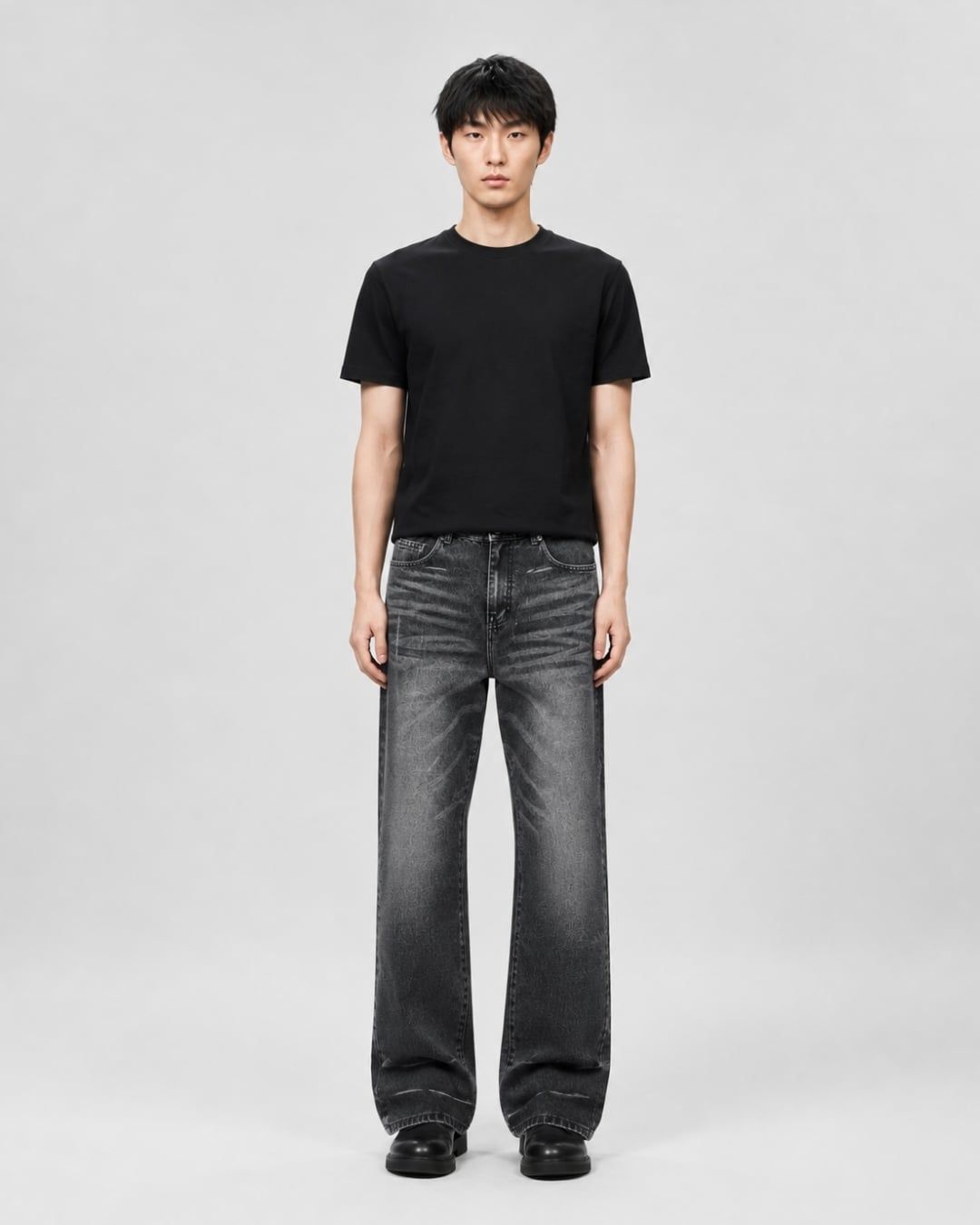  GUCOON® VINTAGE STRAIGHT WASH JEANS 