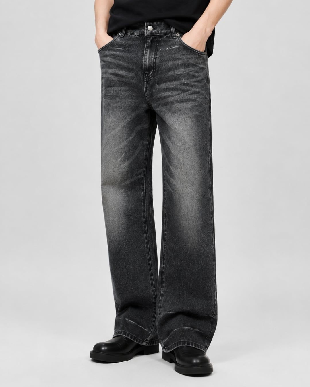  GUCOON® VINTAGE STRAIGHT WASH JEANS 