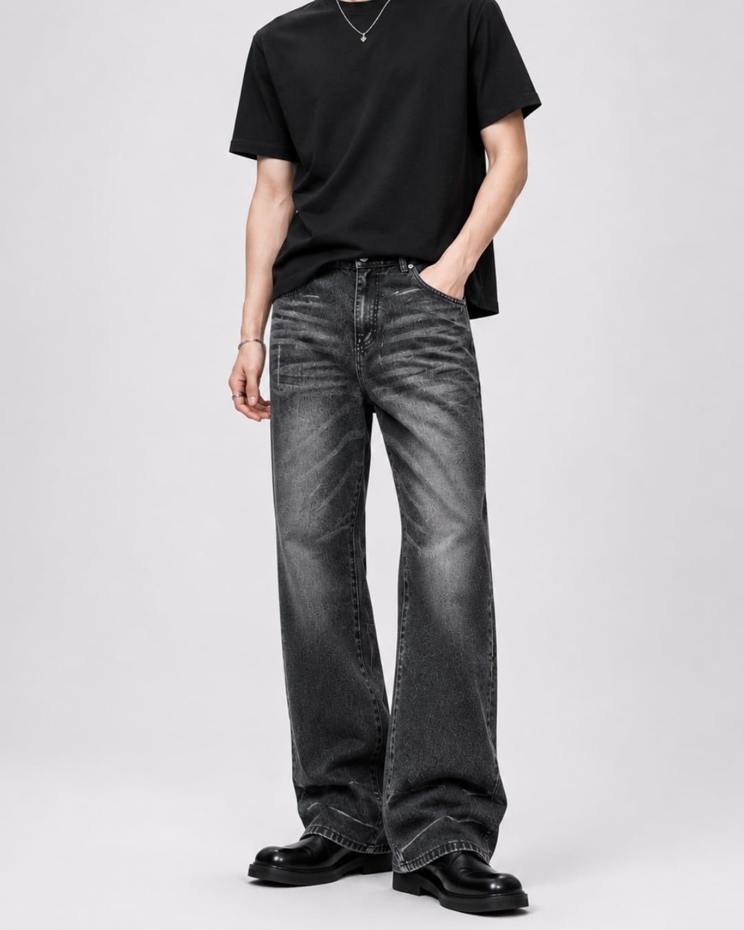  GUCOON® VINTAGE STRAIGHT WASH JEANS 