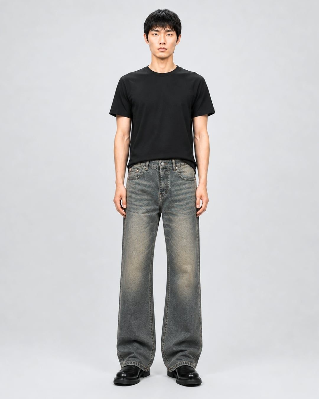  GUCOON® VINTAGE STRAIGHT WASH JEANS 