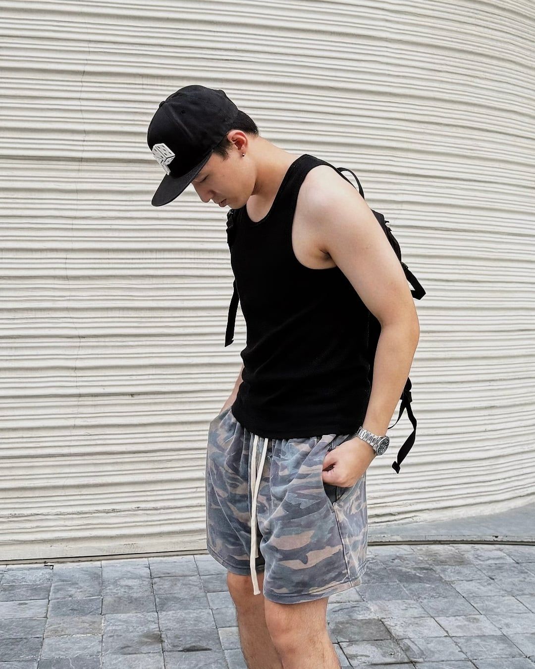  GUCOON® WASHED CAMO SHORT 