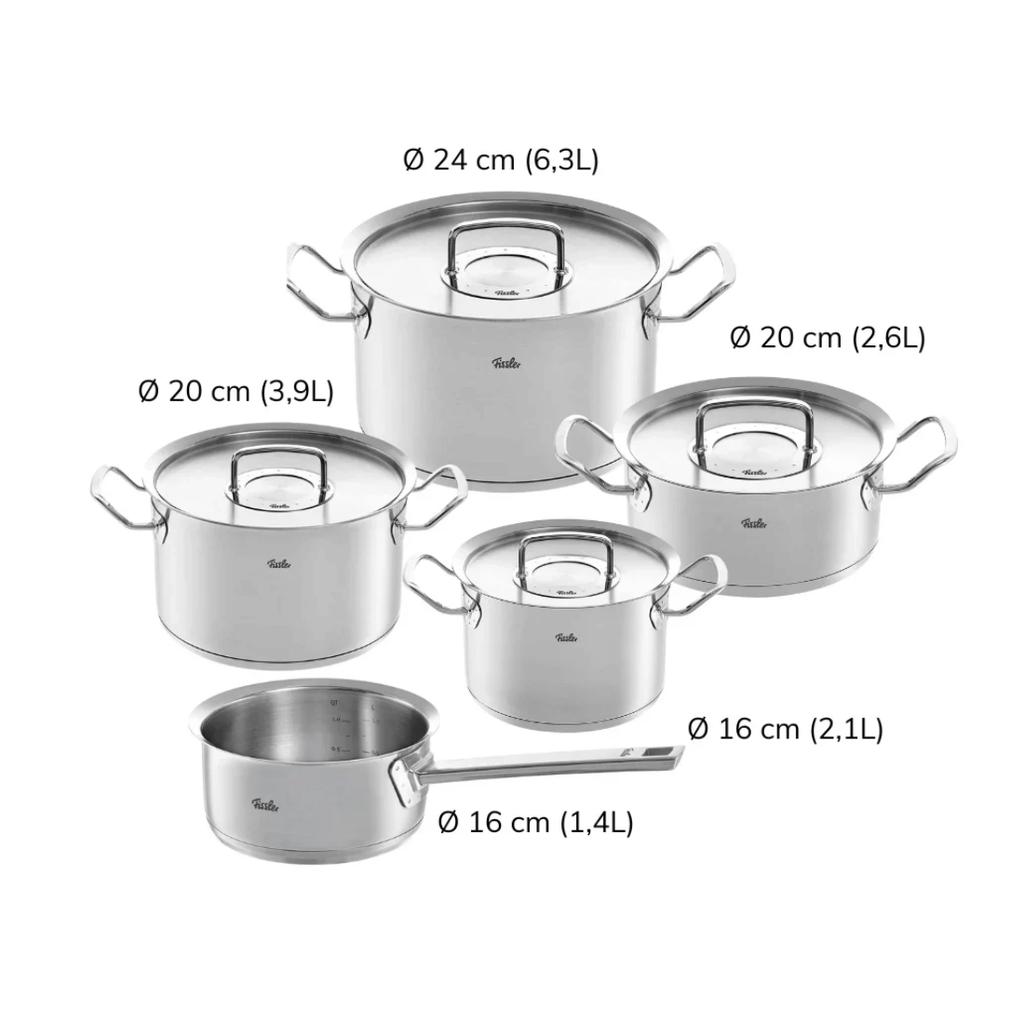Bộ nồi 5 món Fissler OPC2 nắp inox