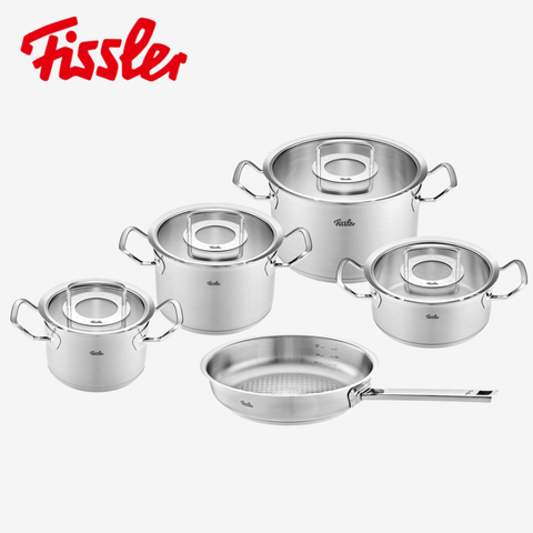 Bộ nồi Fissler Original Profi 5 món nắp kính có chảo inox Original Profi