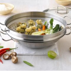 Bộ nồi lẩu và xửng hấp Fissler Nanjing 36cm