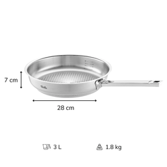 Chảo inox Fissler Original Profi mặt lưới Novogrill
