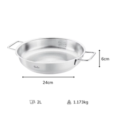 Chảo 2 tay cầm Fissler Pure 24cm