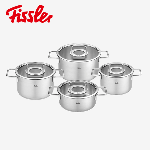 Bộ nồi Fissler Pure 4 món nắp kính