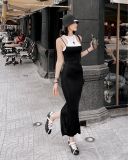  ĐẦM  D577  D5772 SET ĐẦM ĐEN HAI DÂY + ÁO SÁT NÁCH NHŨ TRẮNG + DÂY THÁNH GIÁ ĐEN 