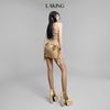  ĐẦM  D7462   MONEY LATTE BOW DRESS ĐẦM NÂU D7462 