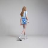  VÁY  S709V1   TIME BLUE SKIRT VÁY XANH LOANG S709V1 