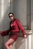  VÁY  S724V2   Burgundy Fringe Mini Skirt VÁY ĐỎ TUA RUA S724V2 