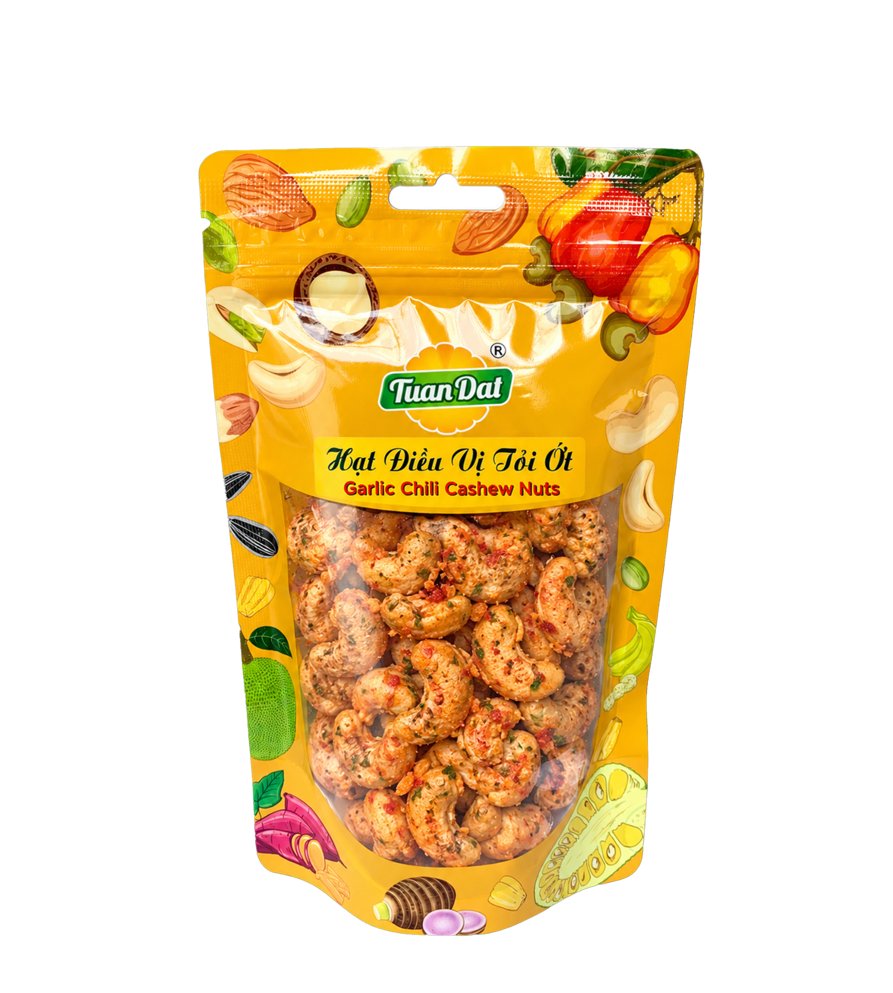  Chilli Garlic Flavoured Cashew Nuts 150g (Hạt Điều Vị Tỏi Ớt 150g) 