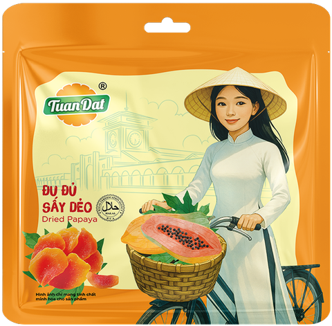 Soft Dried Papaya 50g (Đu Đủ Sấy Dẻo 50g)
