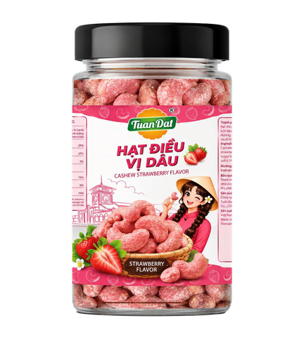 Strawberry Flavored Cashew Nuts 100g (Hạt Điều Vị Dâu 100g)