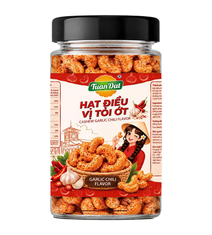 Chilli Gralic Flavored Cashew Nuts 100g (Hạt Điều Vị Tỏi Ớt 100g)
