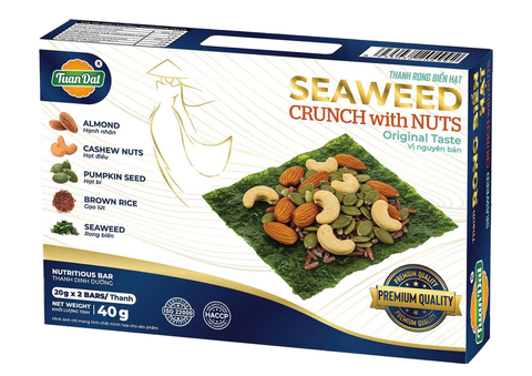 Sweed crunch with nuts 40g (Thanh rong biển kẹp hạt 40g)