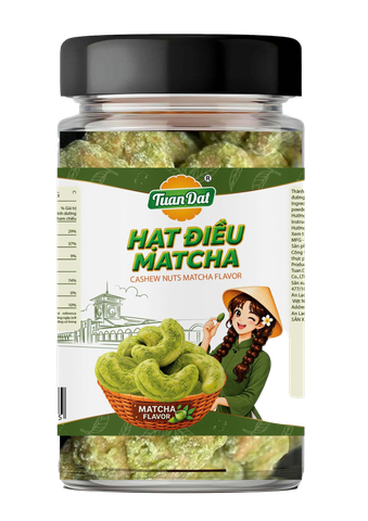 Matcha Flavored Cashew Nuts 100g (Hạt Điều Vị Matcha 100g)