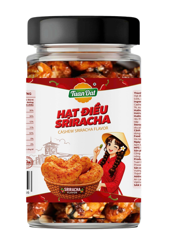 Sriracha Flavored Cashew Nuts 100g (Hạt Điều Vị Sriracha 100g)