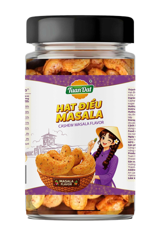 Masala Flavored Cashew Nuts 100g (Hạt Điều Vị Masala 100g)