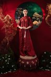 Áo dài Lam Luyến 