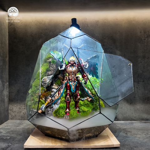 Terrarium Linh Thạch Khai Sơn | Bể Đa Giác Trang Trí Không Gian Sống