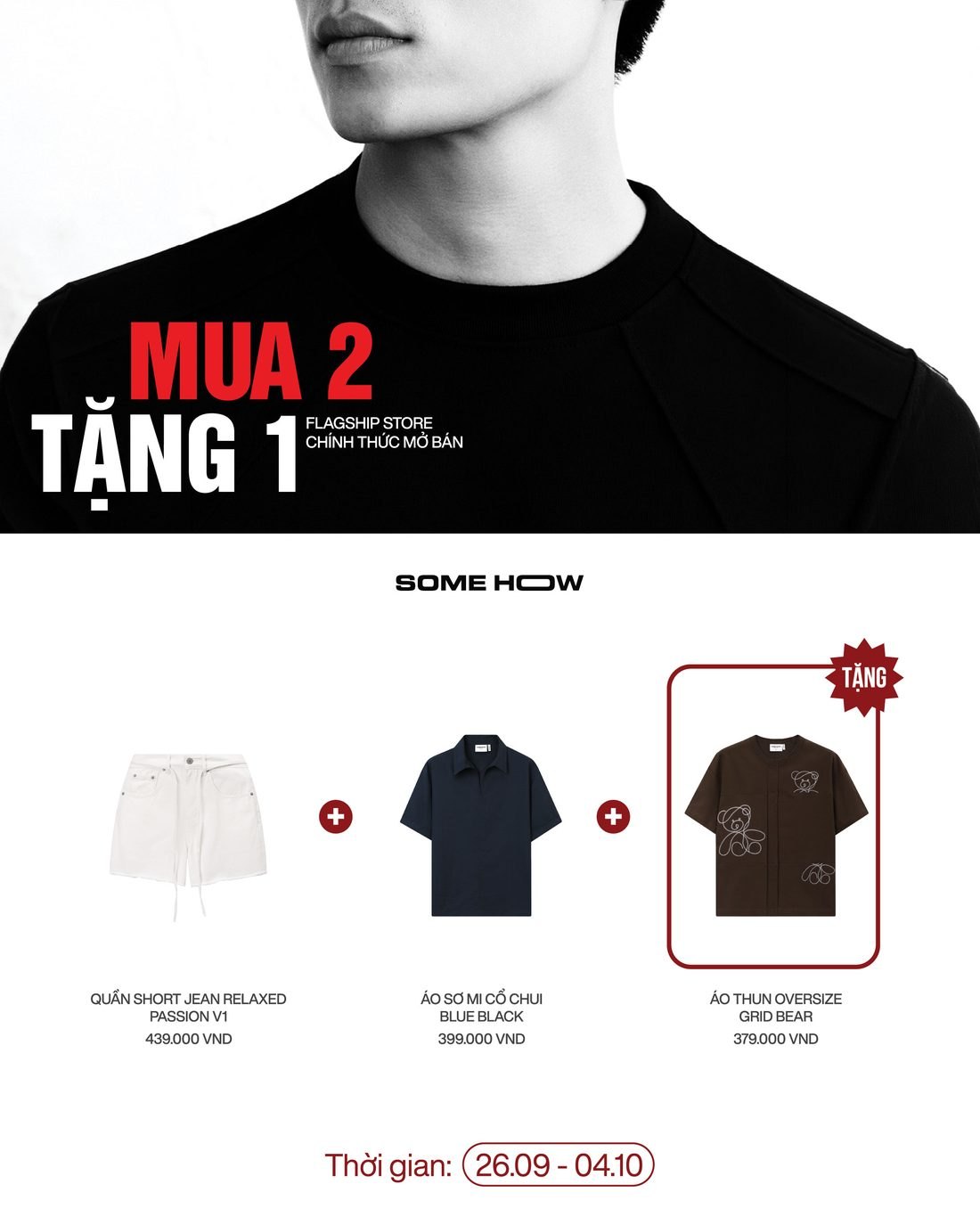 Ưu đãi Mua 2 Tặng 1 — ví dụ combo dành cho khách hàng Nam