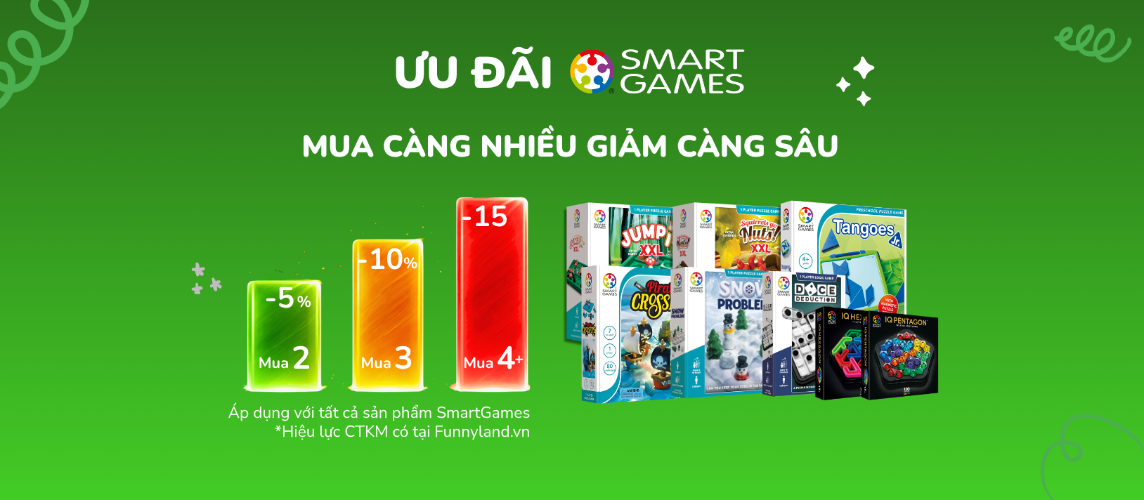 SmartGames mua nhiều giảm nhiều