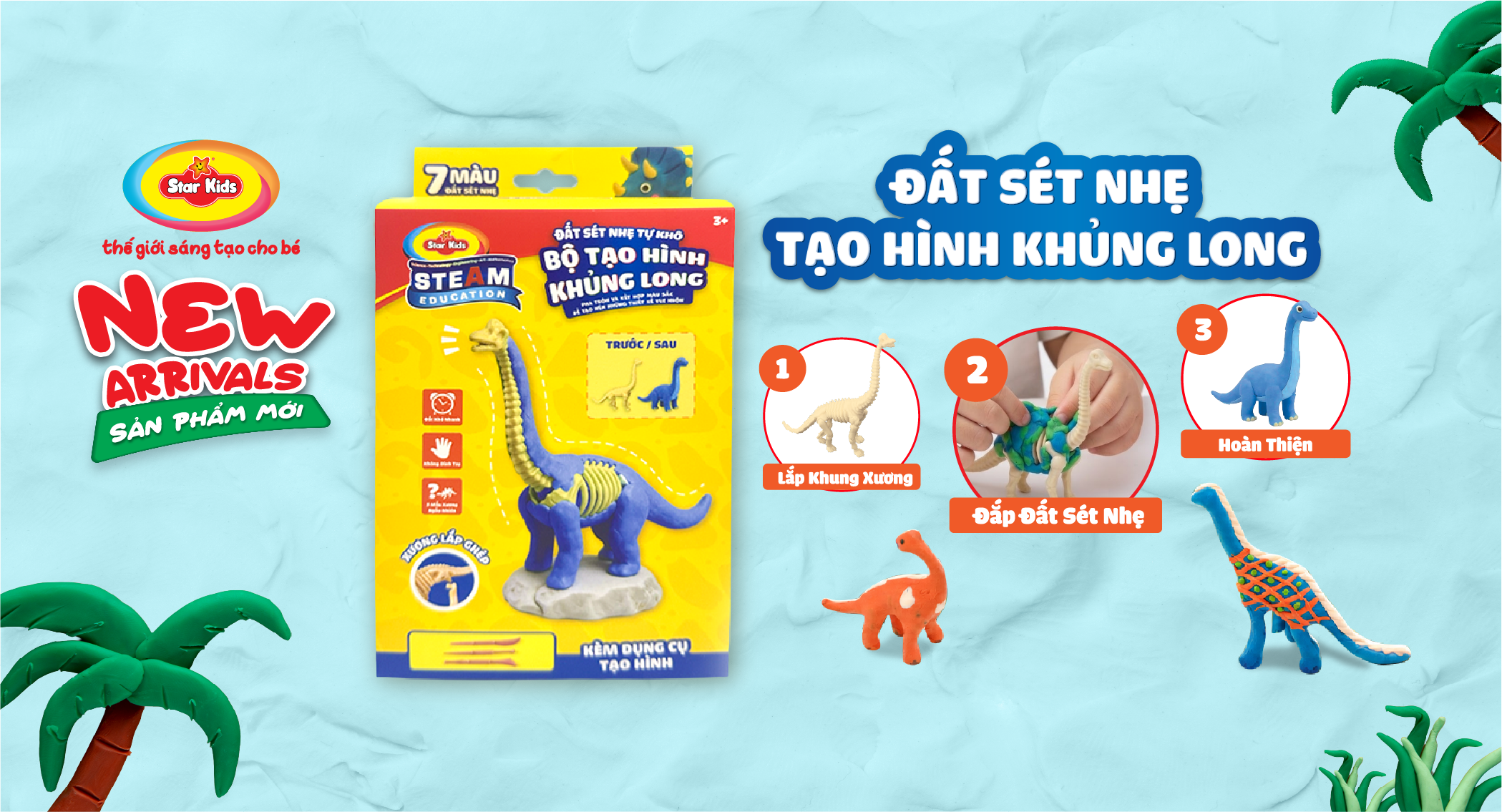 Đất sét nhẹ tạo hình khủng long
