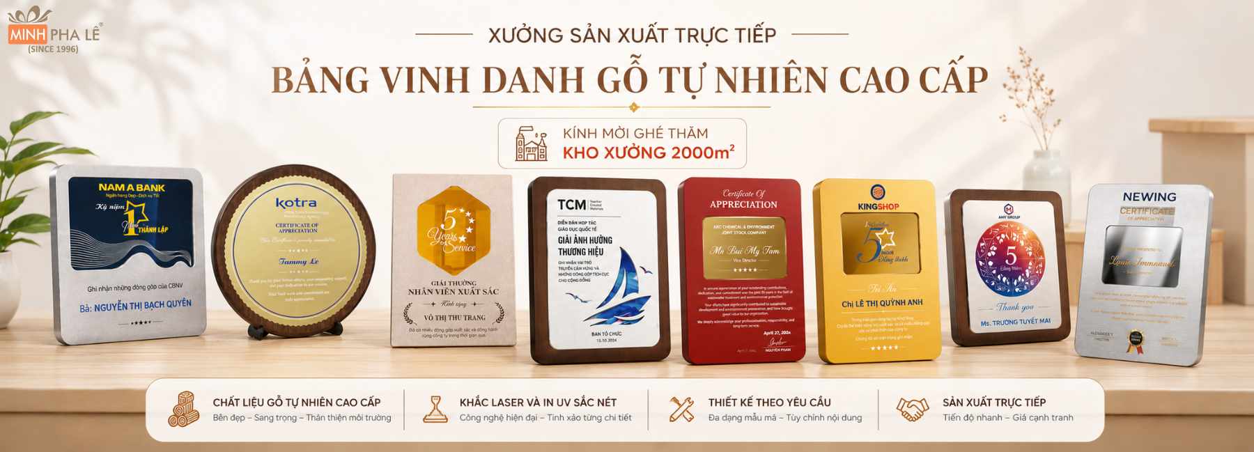 Quà tặng Minh Pha Lê
