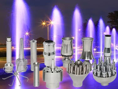 Vòi phun nước tạo hình cho đài phun