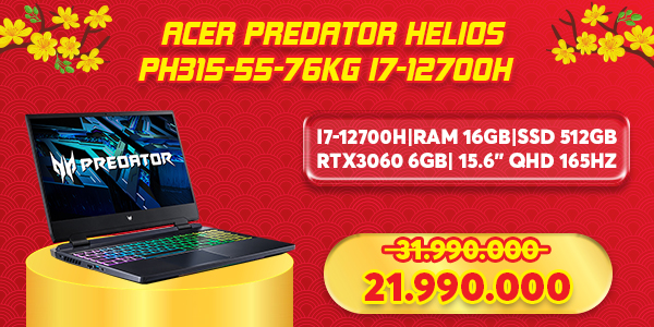 Laptop Acer Predator Helios PH315-55-76KG i7-12700H