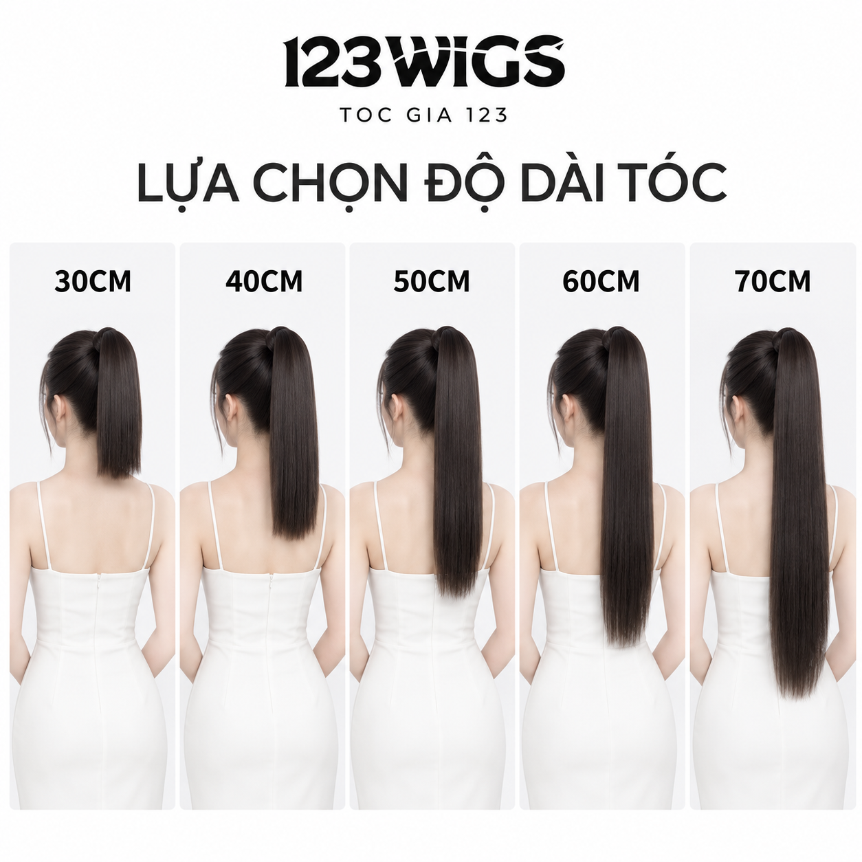 Hướng dẫn chọn độ dài tóc giả – 123WIGS
