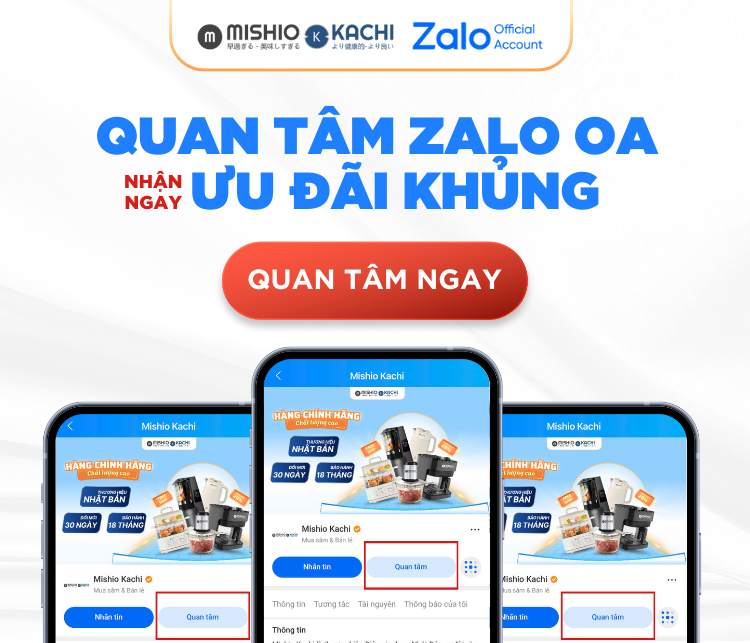 Quan tâm OA nhận ngay ưu đãi