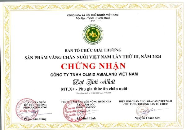 Giải thưởng sản phẩm vàng chăn nuôi Việt Nam năm 2024