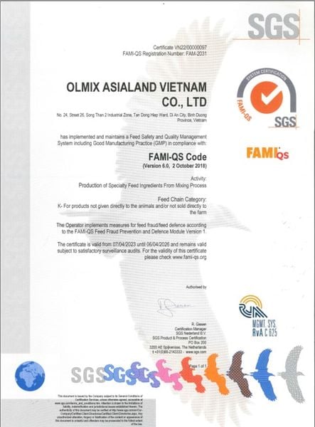 Chứng chỉ FAMI QS